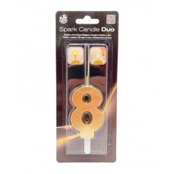   VELA BENGALA DUO FORMA N8 ORO 7CM