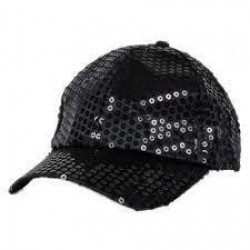 GORRA ADULTO NEGRA LENTEJUELAS