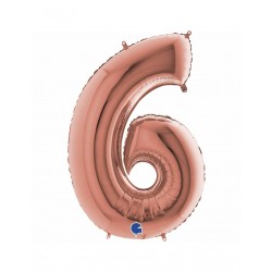   GLOBO 40" FOIL FORMA N6 ROSA OR