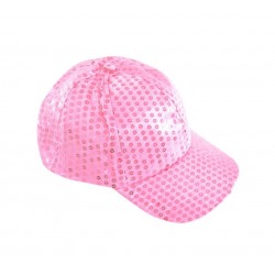   GORRA ADULTO ROSA LENTEJUELAS
