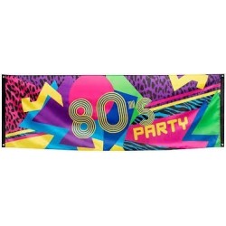 BANDERA PARTY AÑOS 80 74X220CM