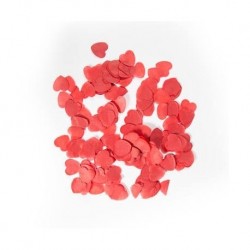 CONFETI PAPEL FORMA CORAZON ROJO 14GR