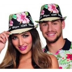 SOMBRERO PAJA  FLORES IBIZA