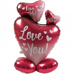 AIRE GLOBO 30" FOIL AIRLOONZ CORAZON KI