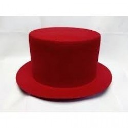   SOMBRERO COPA FIELTRO ROJO