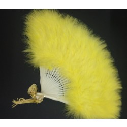   ABANICO PLUMAS PEQ. AMARILLO
