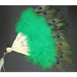 ABANICO PAVO GRAND VERDE