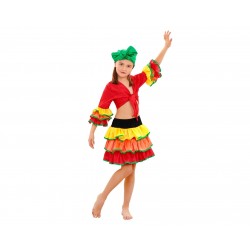 DISFRAZ 5A6AÑOS RUMBERA PAÑUELO VERDE
