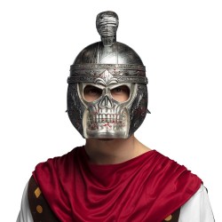 CASCO CON MASCARA CALAVERA ROMANA
