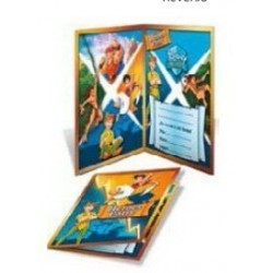 4X1  6 INVITACIONES C/SOBRE HEROES