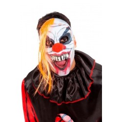 MEDIA MASCARA PAYASO C/PELO NARANJA