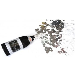 CAÑON CONFETI FORMA BOTELLA GLITTER NEG