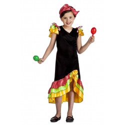 DISFRAZ 5A6AÑOS RUMBERA VESTIDO