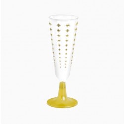  4 COPAS CAVA PL DESTELLO ORO 150CC
