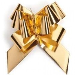   PAQ.5/U LAZOS AUT.METAL ORO 50MM