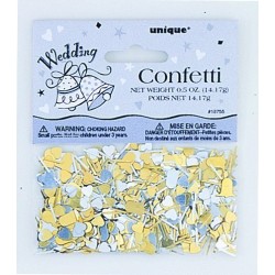 PAQ.CONFETI METAL BODA CAMPANA CORAZON