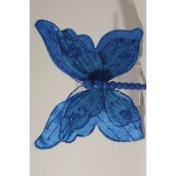 $D MARIPOSA AZUL PURPURINA TRABA 22X22CM