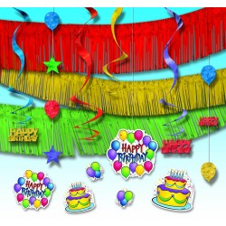 KIT DECORACION CUMPLEAÑOS 22PZAS SURT.