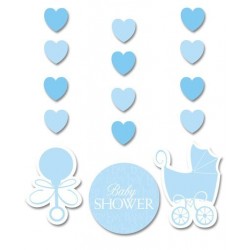 PAQ.3/U TIRA BAUTIZO BABY SHOWER CELESTE