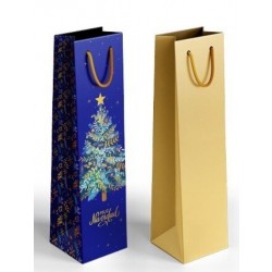  BOLSA BOTELLA NAVIDAD SURT 8X10X35