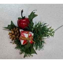 PICK PIÑA ORO MANZANA CAJA REGALO ROJO