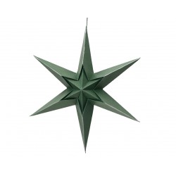 ESTRELLA 6 PUNTAS PAPEL VERDE 30CM