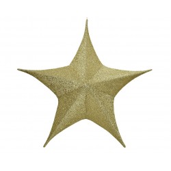 ESTRELLA 5 PUNTAS POLIESTER ORO 42X135CM