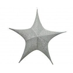 ESTRELLA 5 PUNTAS POLIESTER PLATA 42X135
