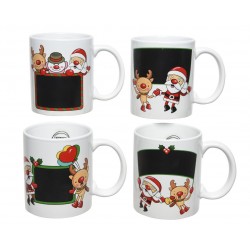 TAZA PIZARRA NAVIDAD 9,5CM