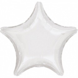   GLOBO 19" FOIL FORMA ESTRELL BLANCO