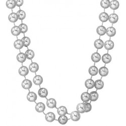   SET 2 COLLARES CUENTAS PLATA 40CM