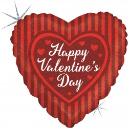 GLOBO 18" FOIL CORAZON HOLOGR VALENTIN