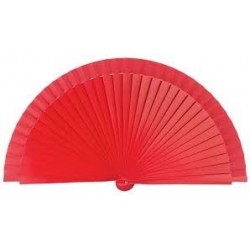 ABANICO SEVILLANA MADERA ROJO 23CM