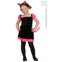 $DDISFRAZ GATITA NEGRA ROSA  1-2/2-3