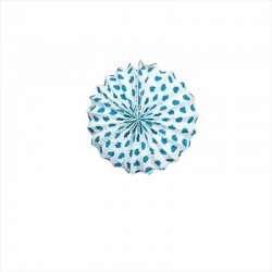 $D FAROL ESFERICO BLANCO TOPO AZUL 22CM