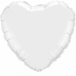   GLOBO 36" FOIL CORAZON BLANCO