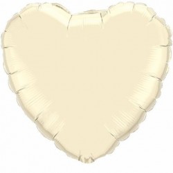   GLOBO 36" CORAZON MARFIL PERLA