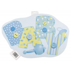 COLGANTE SILUETA BABY BOTON CELESTE