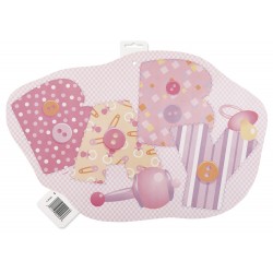 COLGANTE SILUETA BABY BOTON ROSA