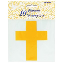   10  MINI SILUETA CRUZ COMUNION ORO