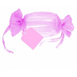 PAQ.12/U CAJA GASA FORMA CARAMELO ROSA