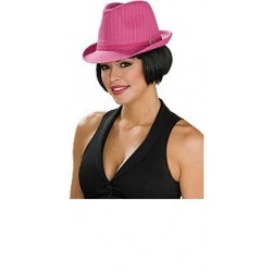 SOMBRERO FEDORA ROSA HEBILLA STRASS