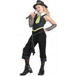 DISFRAZ CHICA GANSTER VERDE 5A7AÑOS
