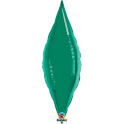 $D  GLOBO 27" FOIL FORMA HOJA  VERDE