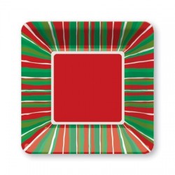 BANDEJA CUADRADA RAYA MULTI 18X18CM