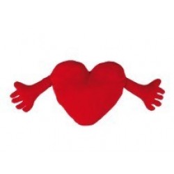 CORAZON PELUCHE BRAZO ROJO 70CM
