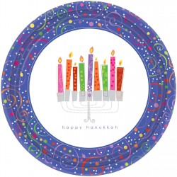 PAQ.8/U PLATO HAPPY HANUKKAH 26,7CM