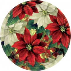  PAQ.8/U PLATO FLORES PASCUAS 17,8CM