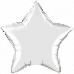  GLOBO 36" FOIL ESTRELLA METAL PLATA