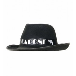 $D SOMBRERO AL CAPONE FIELTRO NEGRO
